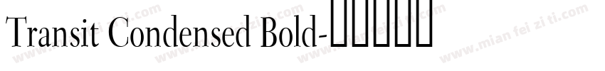 Transit Condensed Bold字体转换